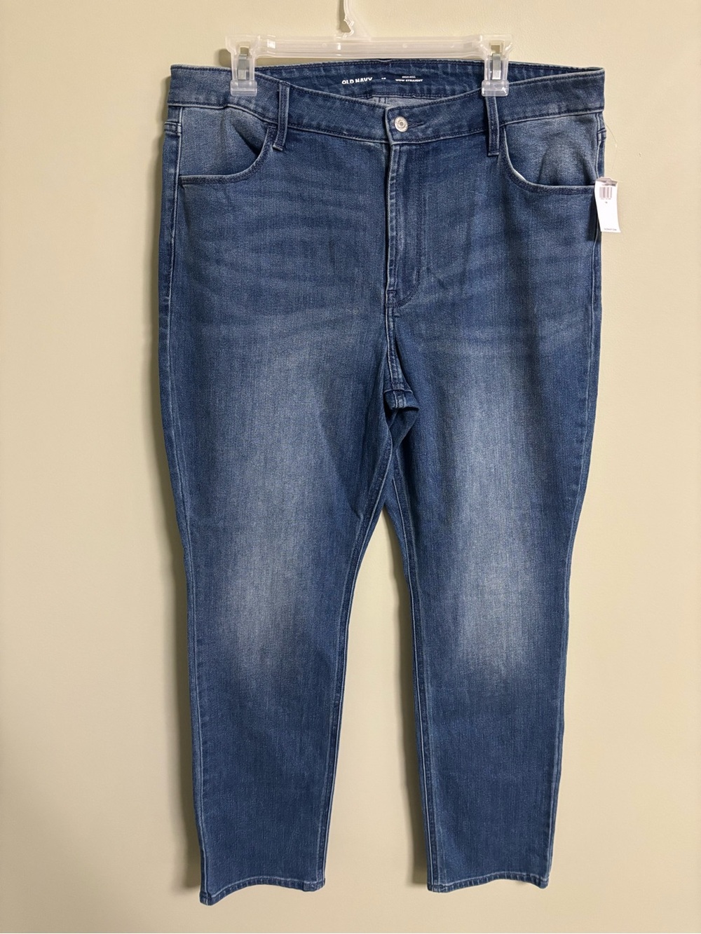 Old Navy High Rise WOW Straight Blue Jeans Womens Size 16 New Denim